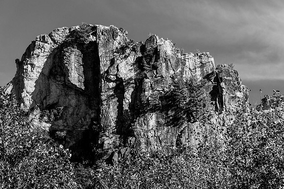 Seneca Rock Detail B/W